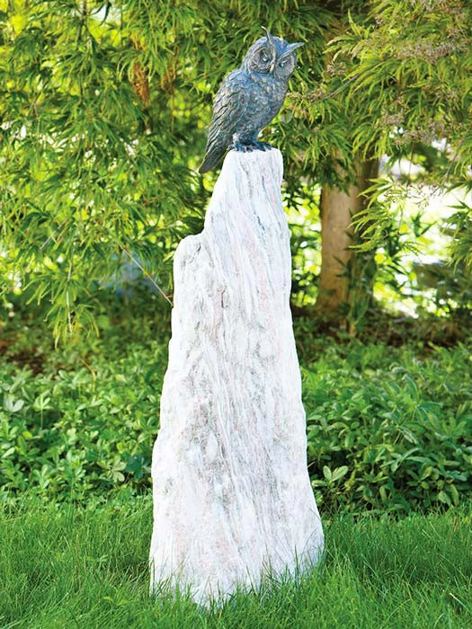 Bronzefigur Waldohreule Auf Rosariosäule (ArtNr.88666) 1 Bronzefigur Waldohreule Auf Rosariosäule (ArtNr.88666)