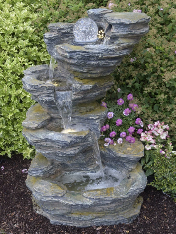 Wasserfall-Brunnen Fudong aus Polystone (Art.Nr. Gr181) 1 Wasserfall-Brunnen Fudong aus Polystone (Art.Nr. Gr181)