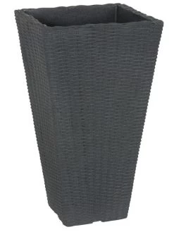 Pflanzkübel Geflecht-Dekor -Gartengrün -Pflanze flechtkuebel eckig hoch 1280x1280