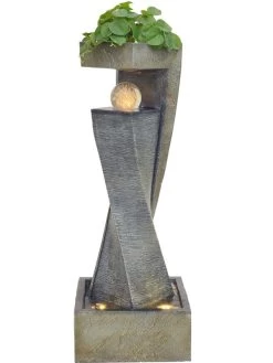 Wassersäule 'Flower Twister' Aus Polystone (Art.Nr. Gr240)