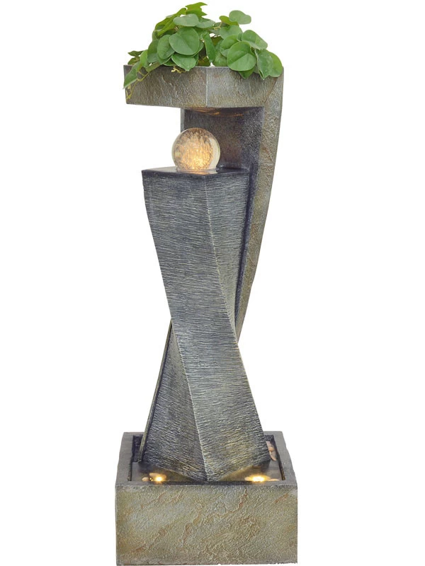 Wassersäule 'Flower Twister' Aus Polystone (Art.Nr. Gr240) 1 Wassersäule 'Flower Twister' Aus Polystone (Art.Nr. Gr240)