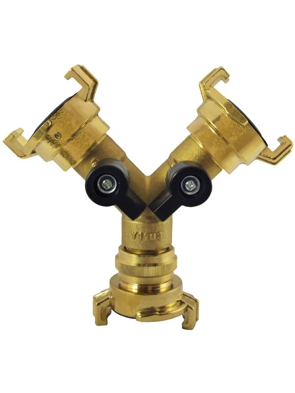Schnellkupplung Y-Verteiler Mit Absperrhahn (Art.Nr. 571294) 1 Schnellkupplung Y-Verteiler Mit Absperrhahn (Art.Nr. 571294)